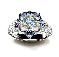 Ring Ititoli Woman Diamond XL in White Gold Diamante AS1010#BLBM